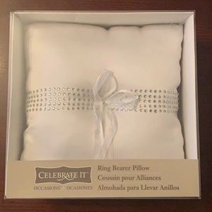 Wedding White Ring Bearer Pillow